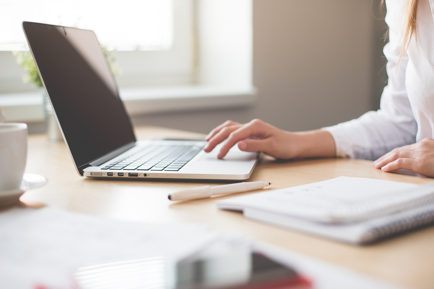 Photo of a laptop user